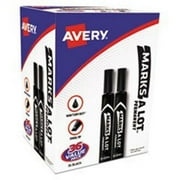Avery-Dennison 98206 Large Desk Style Permanent Marker Chisel Tip, Black - 36 Per Pack