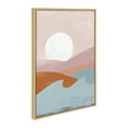 thumbnail image 2 of Kate and Laurel Sylvie Endless Summer Vertical, Sunrise Dove and Sunrise Over Marrakesh Framed Canvas Wall Art Set by Kate Aurelia Holloway, 3 Piece Set Natural, Soft Boho Abstract Art for Wall, 2 of 6