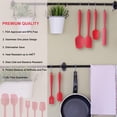 thumbnail image 4 of Silicone Spatula - New 6 Pcs Silicone Spatula Heat Resistant Seamless Rubber Spatulas with Stainless Steel Core Kitchen Utensils(Red), 4 of 4