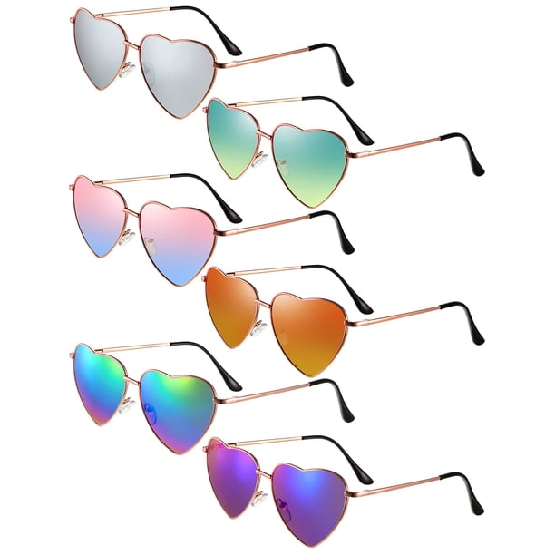 Gafas de Sol con Forma de Corazón Frienda Vintage Multicolor para Mujeres