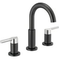 thumbnail image 1 of Delta Faucet Nicoli Grifo De Baño Generalizado 3 Orificios Negro/Cromo Grifo De Baño Grifo De Lavabo De Baño Grifo De Baño De 2 Manijas Grifo De Baño Conjunto De Drenaje Negro Mate/Cromo 35749Lf-Cs, 1 of 1