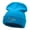 Aqua, variant on Koi Fish Embroidered 12 Inch Long Knitted Beanie - Black OSFM