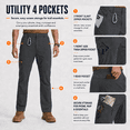thumbnail image 3 of MASKERT Mens Hiking Pants Lightweight Cargo Pants Quick Dry Water Resistant Stretchy Straight Leg Travel Pant, 3 of 8