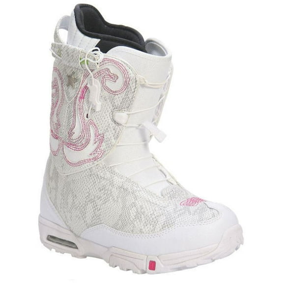Forum Women's Stampede SLR Snowboard Boots White/Snakeskin - 4