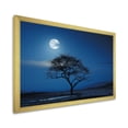 thumbnail image 2 of Designart "Moonlit Oasis Blue Desert Tree" Landscapes Framed Wall Art Decor - Country Blue Tree Living Room Framed Canvas Art, 2 of 6
