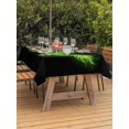 thumbnail image 3 of Outdoor Tablecloths with Umbrella Hole & Zipper, Dragon Flames 54x80 Inch Tablecloth Rectangle, Green Dragons Abstract Modern Art Waterproof Table Cloth, Patio/Pool/Picnic Table Covers, 3 of 8