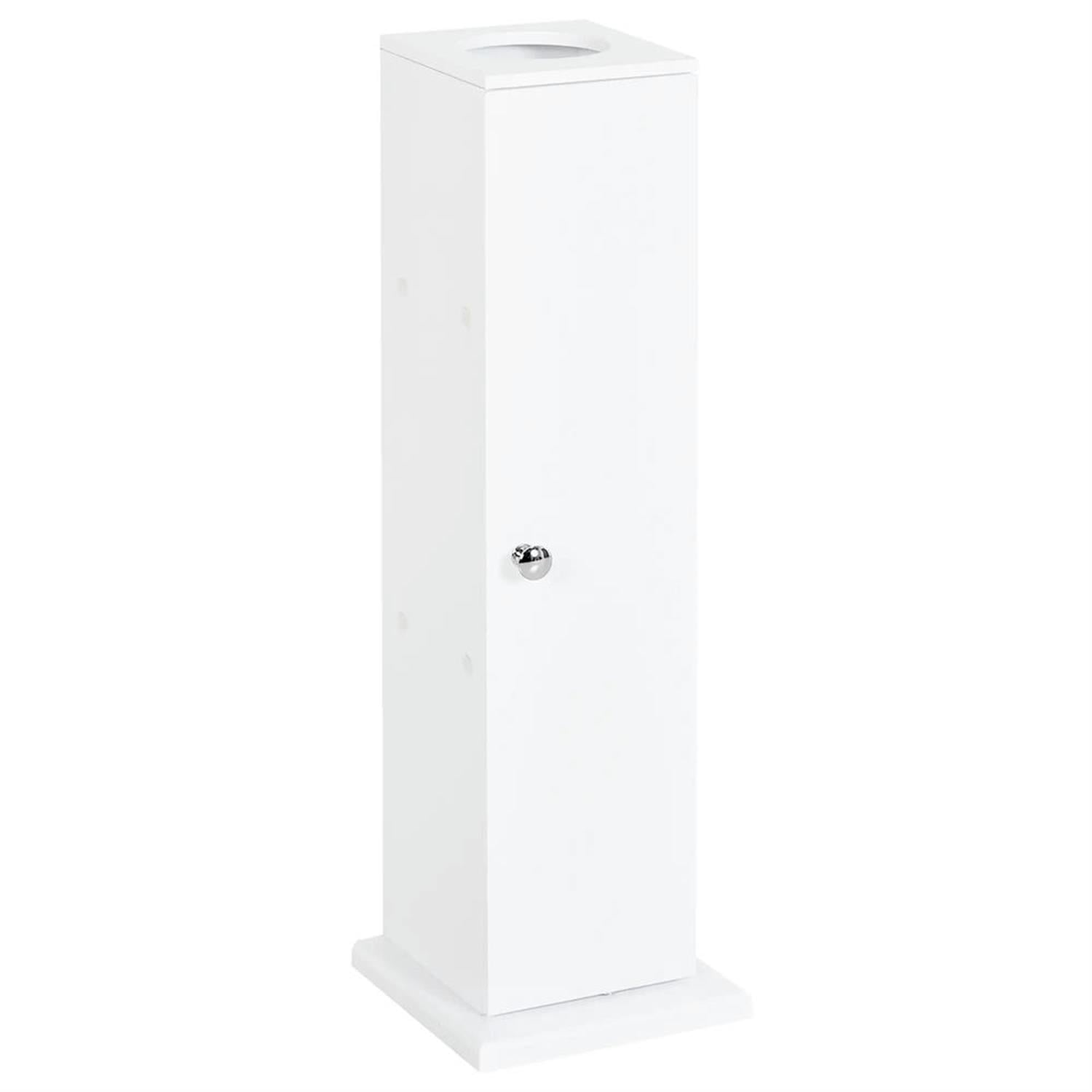 Demi Bonn Bathroom Floor Storage Cabinet, Bathroom Storage Unit, Freestanding Cabinet with Doors and Shelves for Paper Shampoo, White