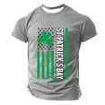 thumbnail image 4 of Men's St. Patrick's Day Shamrock T Shirt Short Sleeve Casual Clover Graphic Tee, 4 of 5