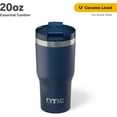 thumbnail image 2 of 20oz Essential Tumbler with Lid, Ceramic Lined, Insulated, Stainless Steel, Metal, Double Wall Vacuum-Insulation, Travel Cup for Iced Coffee, Tea, Hot and Cold Drink, Navy, 2 of 4
