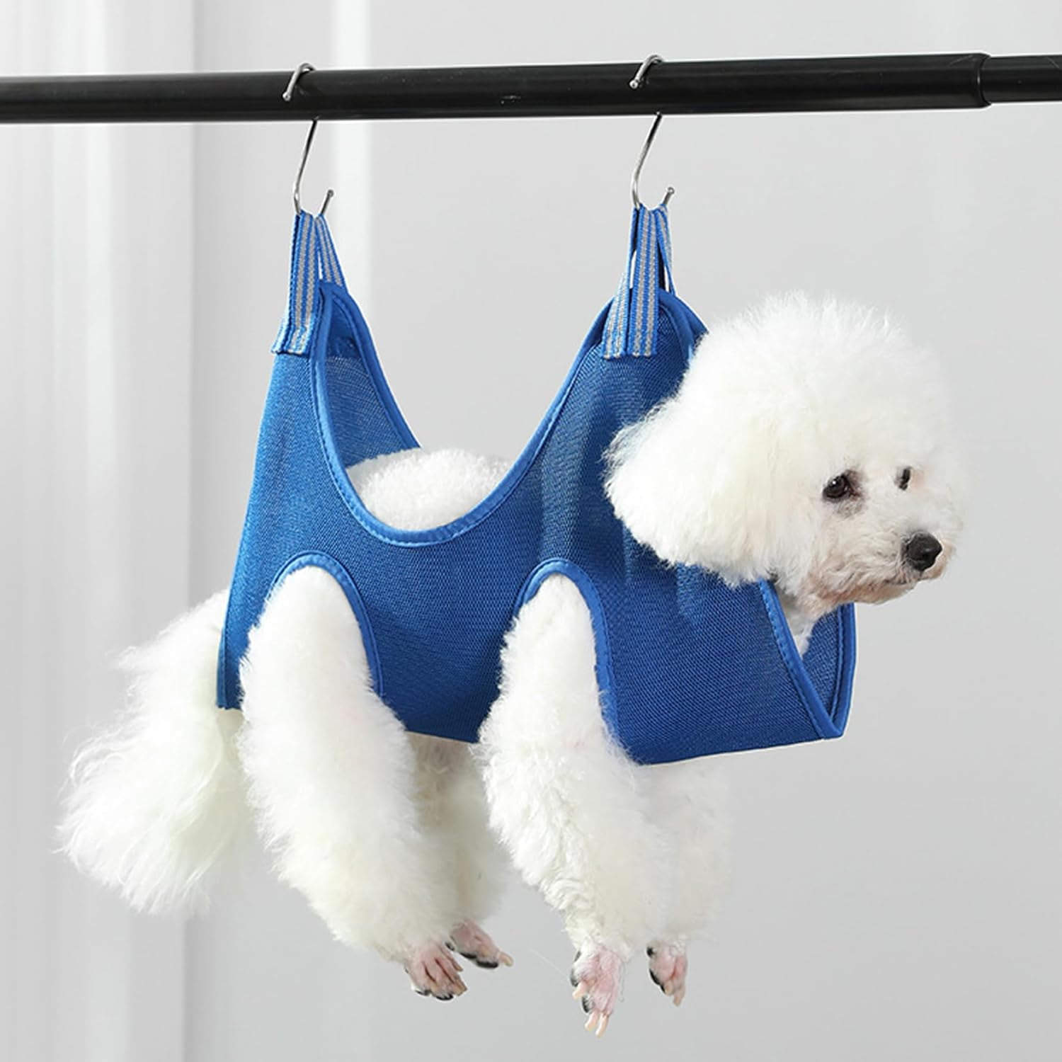 Pet Grooming Hammock Harness for Cats Small Dogs, Dog Sling for Cutting Nails, Dog Hanging Holder Hanger for Nail Trimming with Nail Clippers, Nail File, Scissors（L）