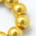 thumbnail image 3 of 1 strand Baking Painted Pearlized Glass Pearl Round Bead Strands golden 10~11mm Hole: 1.5mm 80~85pcs/strand 31.4 inch1.5mm Glass, 3 of 4