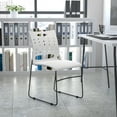 thumbnail image 2 of Flash Furniture 5 Pack HERCULES Series 881 lb. Capacity White Sled Base Stack Chair with Air-Vent Back, 2 of 11