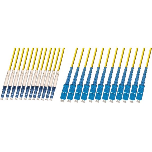 RiteAV - Direct Burial/Outdoor LC-SC 12-Strand Fiber Optic Cable - Singlemode (9/125) - 15M