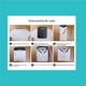 thumbnail image 4 of Tablero plegable para ropa, resistente al desgaste, carpeta de ropa impermeable con agujero de anillo, almacenamiento de ropa, buena dureza para Almacenamiento y organización del hogar Blanco Toystoory HA024165-02, 4 of 6