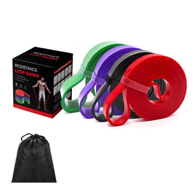 Sywqhk Banda de resistencia elástica, expansor de ejercicio, cinturón de fuerza para gimnasio (4 uds) Sywqhk Alta Calidad