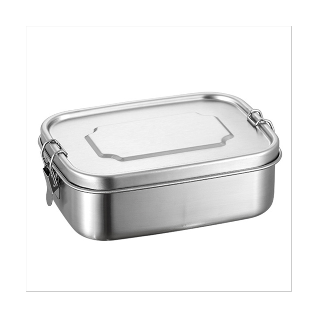 Conteneur à Lunch Bento en Acier Inoxydable, Boîte à Lunch Bento en Métal pour Enfants Ou Adultes, Boîte de Rangement à 2 Compartiments