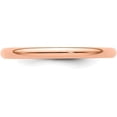 thumbnail image 3 of Solid 14k Rose Gold 2.2mm Lightweight Half Round Wedding Band Size 6.5 - Ring Size 6.5, 3 of 6
