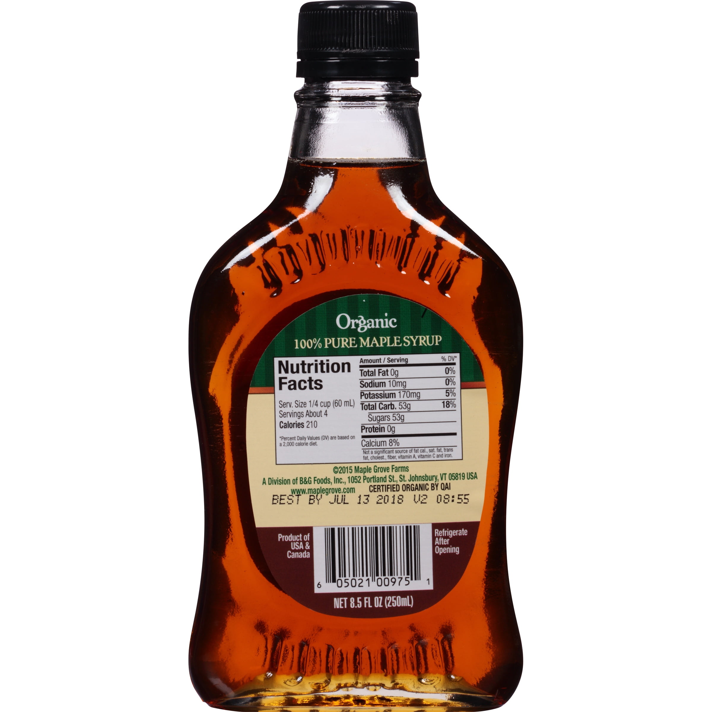 Maple Grove Farms Organic 100 Pure Syrup 8 5 Fl Oz Bottle Maple Grove Farms Organic 100 Pure Syrup 8 5 Fl Oz Bottle
