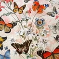thumbnail image 6 of WYYP Vintage Butterfly Flower Round Tablecloth for Outdoor Picnic Camping and Indoor Kitchen Dining Party White, 6 of 8