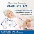 thumbnail image 2 of SadoTech Nurse Call Buttons & Wireless Caregiver Pager SOS Life Alert DYI Doorbell Pager, Extra Add-On Transmitter Button, White, 2 of 2