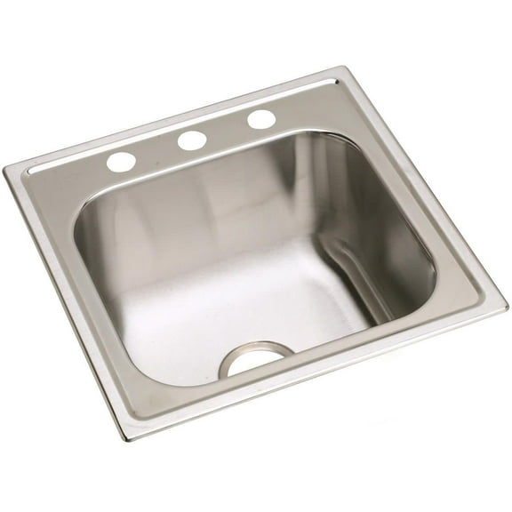 Elkay Dayton Stainless Steel 20" x 20" x 10-1/8", Single Bowl Drop-in Laundry Sink