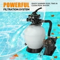 thumbnail image 3 of VINGLI Sand Pool Filter 12in Tank with A 1/2HP Pool Pump 115V,24H Timer Above Ground Inground Swimming Pool Pump with Filter Basket,Max 2642GPH, 3 of 7