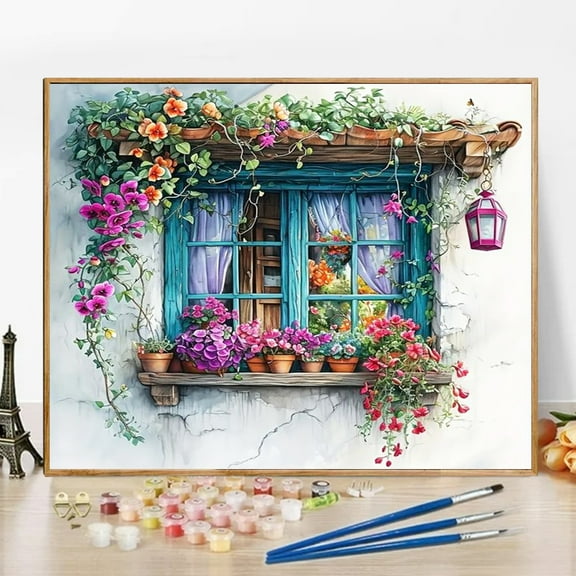 JYLMOOD Paint by Numbers Kit for Unisex Adults Beginner with Full Accessories, Easy Oil Painting Kits On Colored Canvas, 16x20in, Relaxing Art Craft