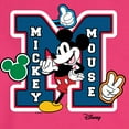 thumbnail image 2 of Disney - Mickey Mouse - Large Letter M Collegiate - Men's Crew Neck Fleece Pullover, 2 of 4