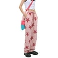 thumbnail image 3 of Txlixc Moda femenina casual Pantalones rectos Estampado de estrellas Dibujo Cordón elástico cintura pantalones holgura Pantalones deportivos Calle Txlixc  moda, 3 of 5