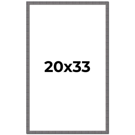 20x33 Frame Blue Kingsley Pewter Solid Wood Picture Frame Width 0.75 Inches |Interior Depth 0.5