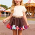 thumbnail image 2 of WMQPNNS Tutu for Girls Skirts, Multi-Layered Colorful Flower Tutu Dance Skirts for Toddler Girls Birthday Party Favors for Age 4-6 Years, Coffee, 2 of 5