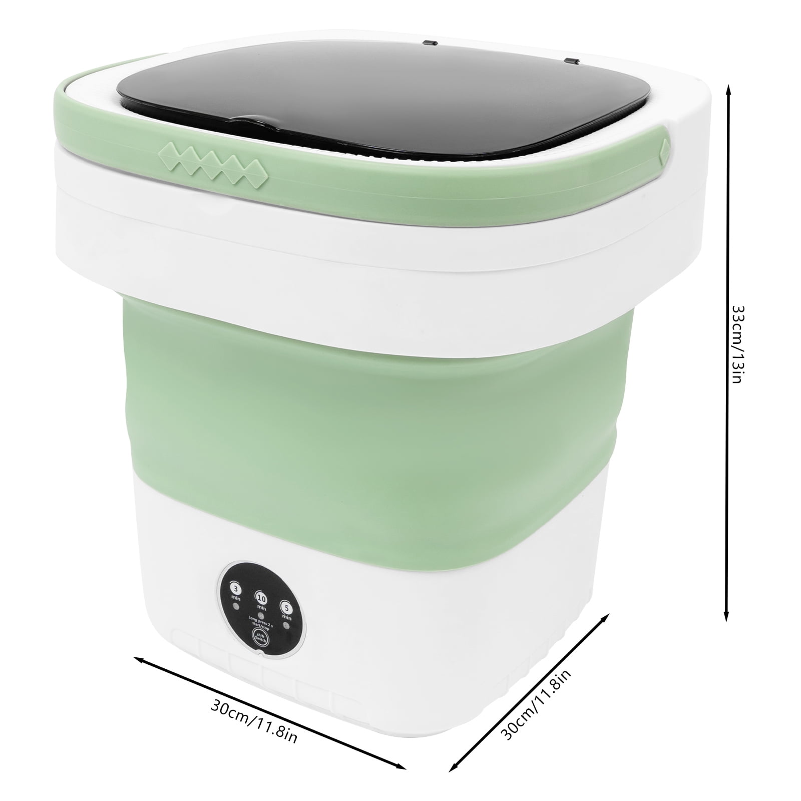 11.8*11.8*13in Modern Green Freestanding Large Capacity Foldable Washing Machine for Apartments