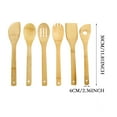 thumbnail image 2 of Tableware Wooden Cooking Utensils Set for Kitchen 6-Piece Large 115 Inch Spoon Fork Turner Organic Natural Finish, 2 of 7