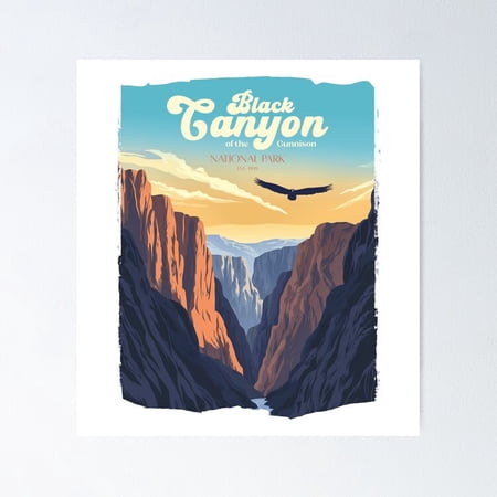 Black Canyon of the Gunnison National Park UNFRAMED Poster, 24x36