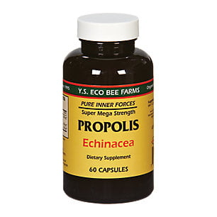 YS Organics gelée royale / abeille - Propolis / Echinacea, 400 mg, 60 capsules