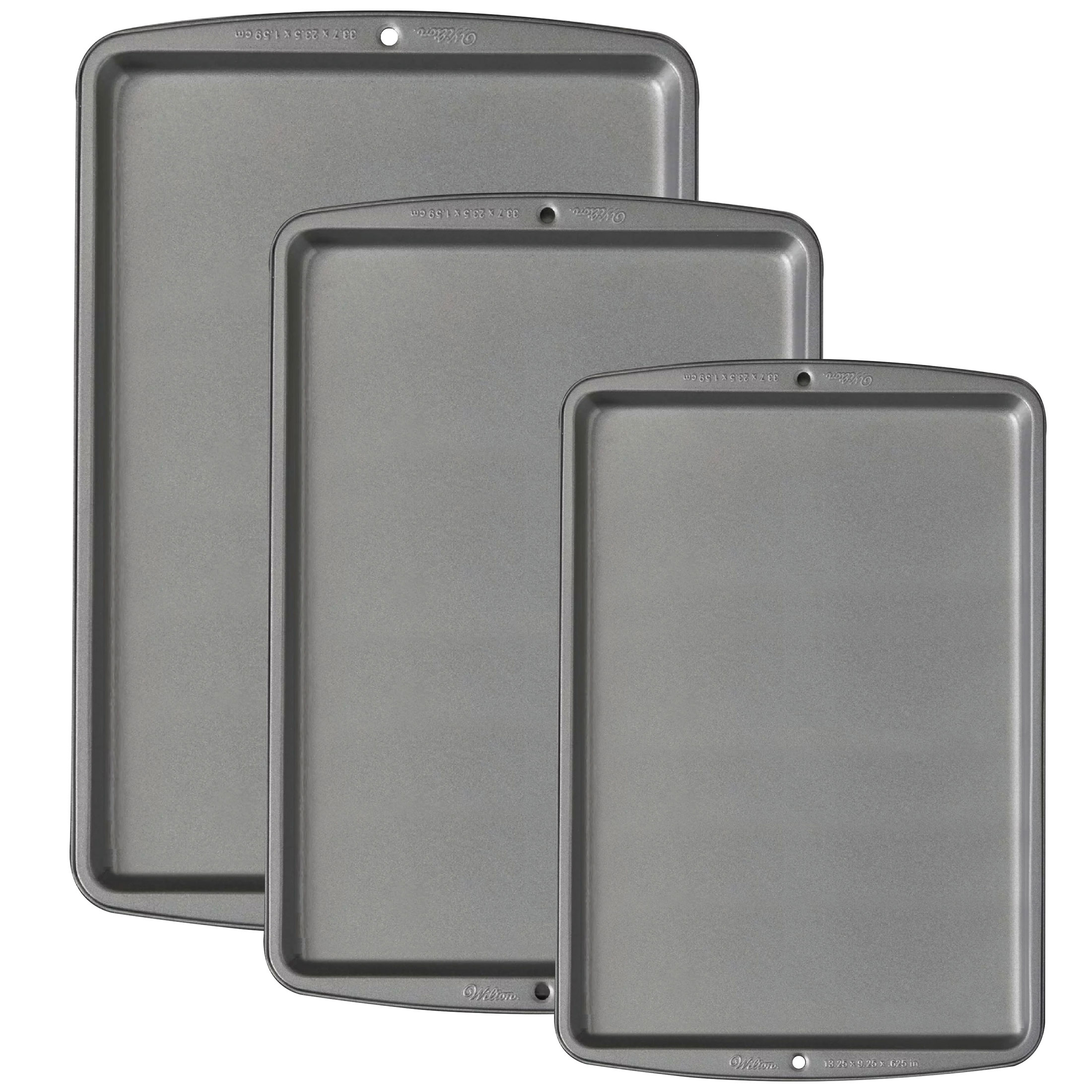 Wilton Premium Non-Stick Cookie Sheet Pan Set, 3-Piece