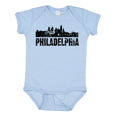 

Inktastic Philadelphia Skyline Grunge Gift Baby Boy or Baby Girl Bodysuit