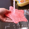 thumbnail image 1 of Limpiador de cocina de PVC suave Sea Star, filtro de fregadero, coladores de drenaje de alcantarillado (rojo) Likrtyny Libre de BPA, 1 of 5