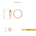 thumbnail image 2 of ANGARA Natural 0.21 Ct. Diamond Hoop Earrings in 14K Rose Gold for Women, 2 of 9