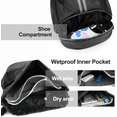 thumbnail image 2 of Drawstring Backpack for Sports - Water-Resistant Pocket & Shoe Compartment, Ideal for Swimming, Gym Workouts - Unisex Design (Men & Women), 2 of 6