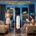 thumbnail image 2 of Lámpara de pie PACOVY de altura regulable 120 LED 18W 1800LM blanca, 2 of 8