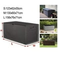thumbnail image 5 of 210D Waterproof Garden Storage Box Cover for Outdoor Furniture Rectangle Black M:130*60*71Cm Smile Home, 5 of 8