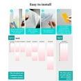 thumbnail image 7 of Window Privacy Film,Pink Ombre Lines UV Sun Blocking Window Tint Film Heat Control One Way Blackout Window Film,Simple White Pink Gradient Stripes Non Adhesive Static Cling Window Sticker 23.6x59 In, 7 of 7