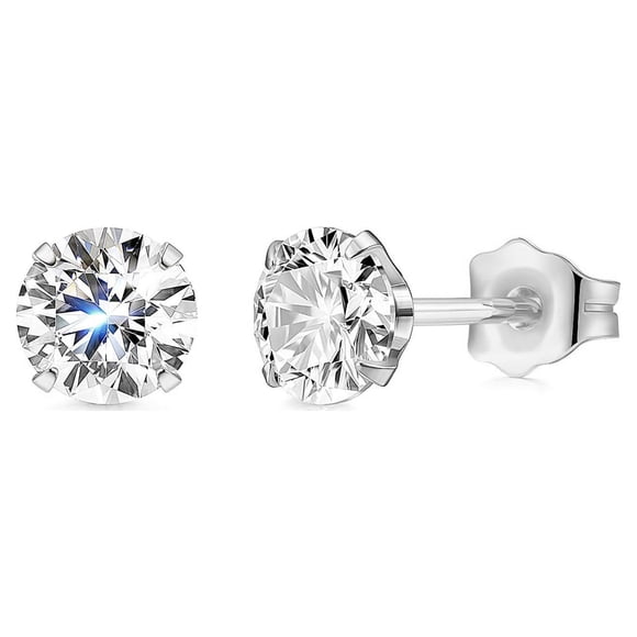 925 Sterling Silver Natural Stone Stud Earrings for Women, Gemstone Earrings for Women Sterling Silver