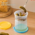 thumbnail image 2 of Shoreew Hourglass Pickle Jar Pickle Juice Separator Food Grade BPA Free Leak Resistant Airtight Pickle Organizer Storage Jar, 2 of 7