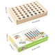 thumbnail image 3 of Juguetes de desarrollo inteligente, juegos de mesa de viaje 4 en fila, juego familiar de mesa de madera, diseño fácil de usar, 3 of 5