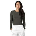 thumbnail image 3 of ADAR UNIFORMS 3 Pack Women's Comfort Long Sleeve T-Shirt/Underscrub Tee - 2903 - Heather Charcoal - XXS, 3 of 7