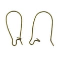 thumbnail image 2 of 50pcs Brass Metal Kidney Earring Hook Ear Wire For Jewelry Making Findings Bronze, 25mm, 2 of 6
