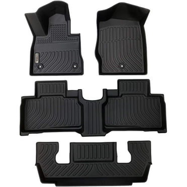 Car Mats Replacement for Floor Liners Explorer 6 Seats 2020-2025 Heavy Duty All Weather Guard Black Front and Rear Car Carpet-Custom Fit-Tough/Durable/Odorless