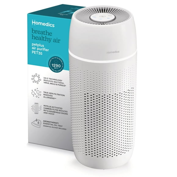 Purificador de aire Homedics PetPlus UV-C 5 en 1 360° HEPA 25m²